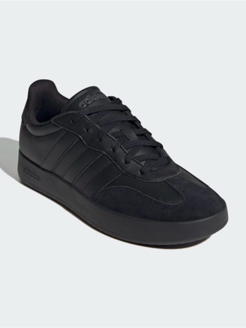 Adidas Size 10 Men's Barreda Sneakers Black JR1321 Leather and Suede New In Box